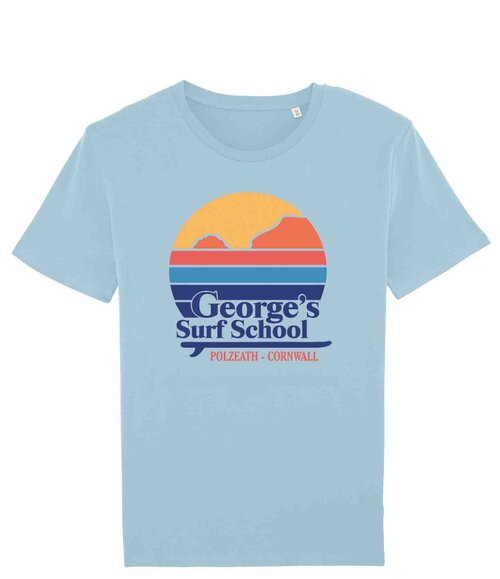 G-Surf Retro Short Sleeve T-Shirt - Pale Blue