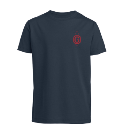 Kids G-Surf Classic Logo T-Shirt - Grey/Red