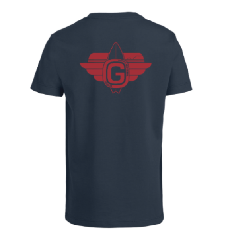 Kids G-Surf Classic Logo T-Shirt - Grey/Red