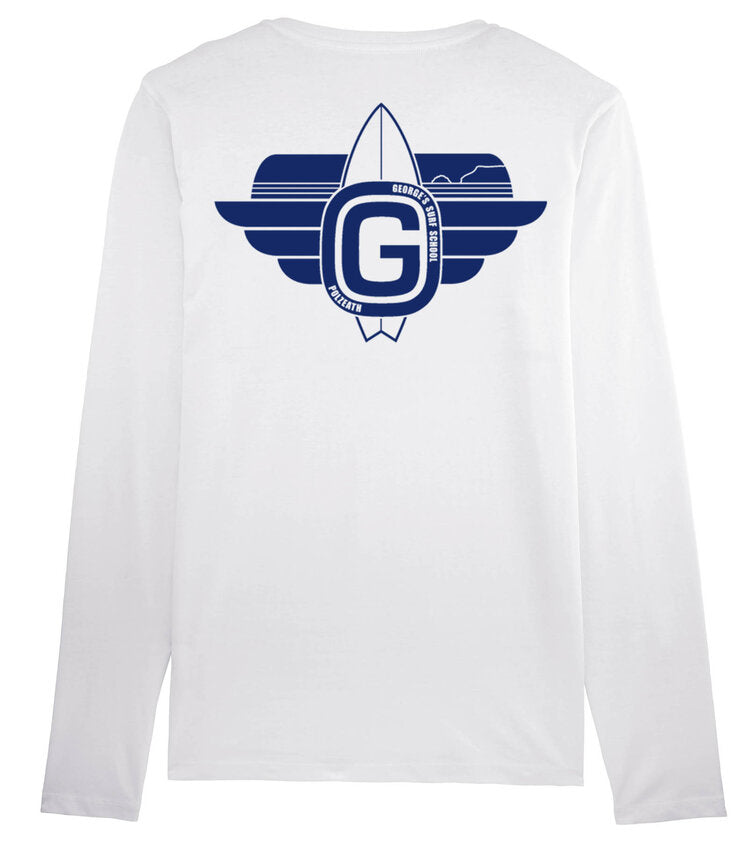 Adults G-Surf Classic Long Sleeve T-Shirt - White